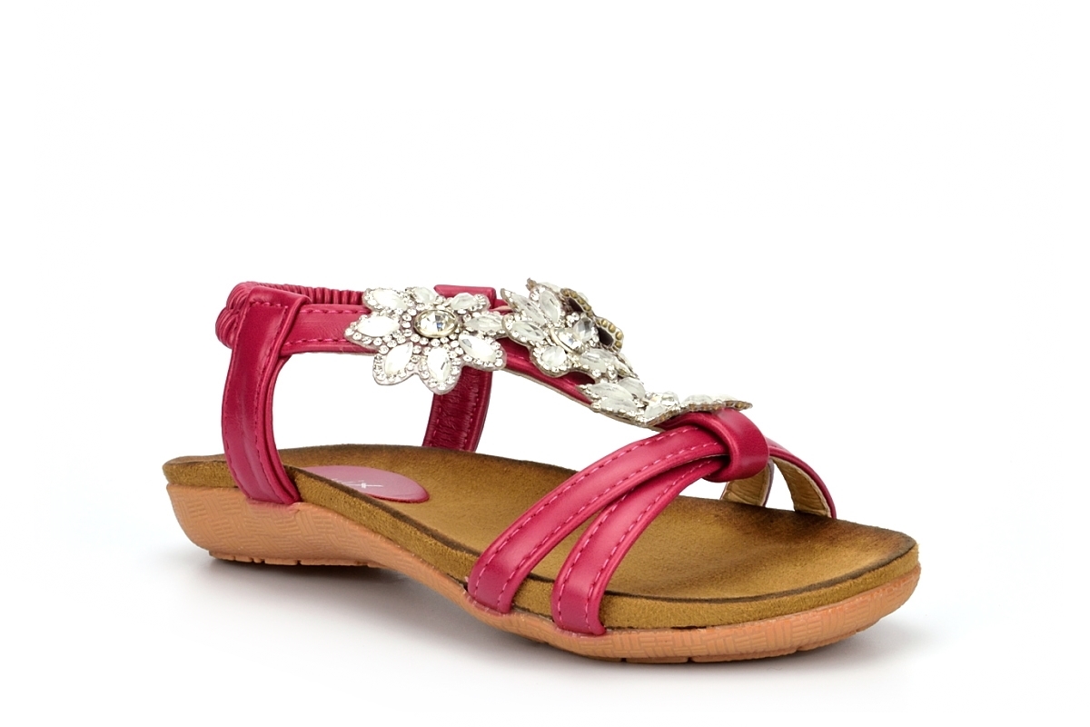 Girls Sandals Girls Slip On Sandals Girls Summer Sandals Black Pink Fuchsia Size 