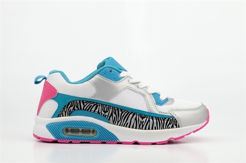 Ascot Girls Lace Up Trainers With Zebra Print Detail