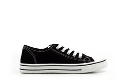 Urban Jacks Boys/Girls Classic Canvas Shoes Black/White