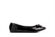 Womens Ballet Pumps With Bow Detail BLack