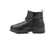Girls Ankle Boots With Pleated Strap and Buckle Detail Black