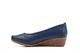 Natrelle Womens Slip On Casual Wedge Shoes Navy