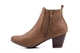 Comfort Plus Womens Faux Leather Ankle Boots Brown
