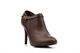 Womens High Heel Ankle Boots With Real Leather Insole Brown