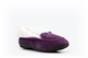 Womens Moccasin Slippers With Full Fur Lining And Bow Detail Purple