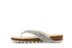 Shoes By Emma Womens High Sparkle Toe Post Sandals White/Silver