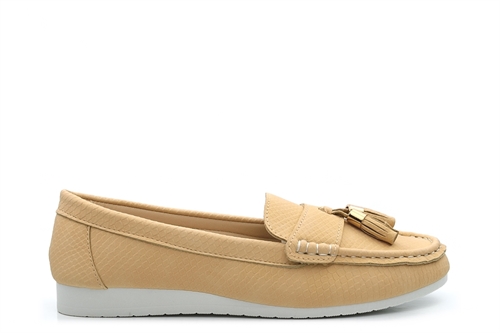Dr Keller Womens Comfort Shoes With Tassel Detail Cream