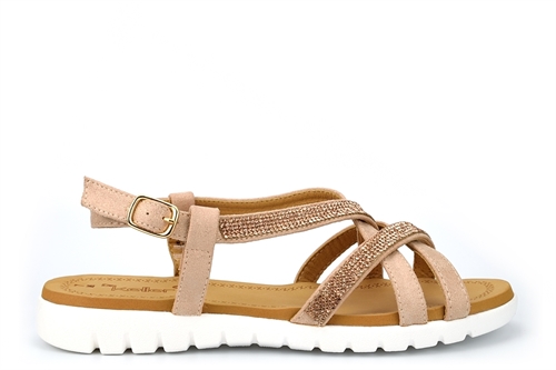 Dr Keller Womens Diamante Strap Sandals Gold