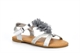 Chatterbox Girls Glitter Sandals With Touch Fastening Silver