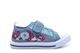 Chatterbox Girls Touch Fastening Canvas Pumps With Floral Detail Blue