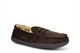 Response Mens Ultra Light Fur Lined Moccasin Slippers Brown