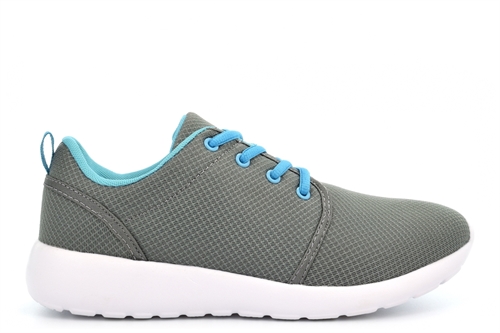Tru-Flex Womens Impact Lightweight Lace Up Trainers Grey/Blue