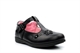 US Brass Girls T-Bar School Shoes With Flower Detail Black