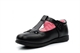US Brass Girls T-Bar School Shoes With Flower Detail Black