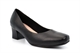 Comfort Plus Womens Texas Court Shoes With Medium Block Heels Black