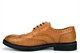 Mens Faux Leather Brogue Shoes Tan