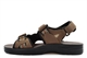 Urban Jacks Mens Lightweight Touch Fastening Summer Sandals Brown 