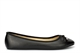 Womens Ballerina Bow Detail Dolly Shoes Black
