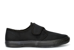Boys/Girls Touch Fastening Plimsolls With Canvas Upper Black