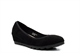 Comfort Plus Womens Faux Suede Wedge Heel Slip On Shoes Black