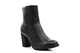 Womens Patchwork Faux Leather Ankle Boots Black