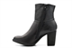 Womens Patchwork Faux Leather Ankle Boots Black