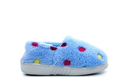 Zedzzz Girls Multi Spot Slippers Blue