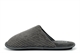Zedzzz Mens Ribbed Mule Slippers Grey