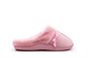 Womens Mule Slippers With Fur Trim And Bow Detail Pink