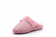 Womens Mule Slippers With Fur Trim And Bow Detail Pink