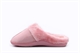 Womens Mule Slippers With Fur Trim And Bow Detail Pink