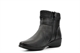 Womens Knitted Top Ankle Boots With Low Wedge Heel Black
