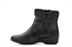 Womens Knitted Top Ankle Boots With Low Wedge Heel Black