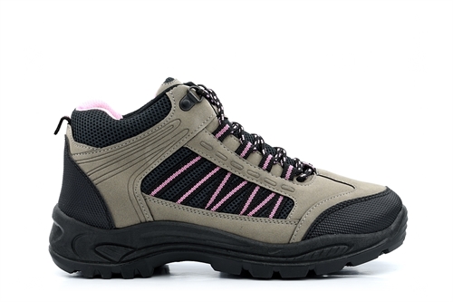 Dek Womens Hiking/Walking Ankle Boots Grey/Pink