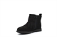 Girls Faux Suede Ankle Boots With Buckle and Tassel Detail Black