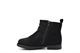 Girls Faux Suede Ankle Boots With Buckle and Tassel Detail Black