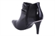 Womens Patent Ankle Boots With Diamante Buckle Detail Black