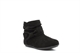 Girls Faux Suede Ankle Boots With Bow Detail Black