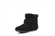 Girls Faux Suede Ankle Boots With Bow Detail Black