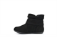 Girls Faux Suede Ankle Boots With Bow Detail Black