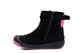 Girls Zip Up Hi Top Pumps With Pink Star Detail Black/Pink