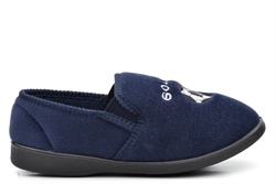 Zedzzz Boys Football Slippers With Twin Gusset Navy