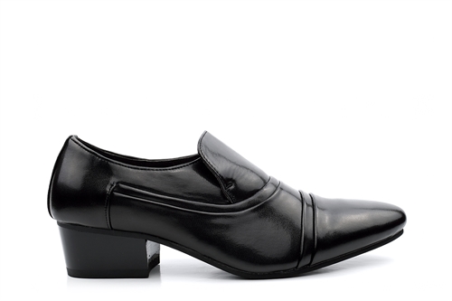 Mens Cuban Heel Slip On Shoes Black