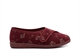Sleepers Womens Wide Fit Slippers With Easy Touch Fastening Burgundy (EE Fitting)
