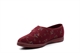 Sleepers Womens Wide Fit Slippers With Easy Touch Fastening Burgundy (EE Fitting)