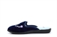 Jyoti Womens Mule Slippers With Embroidered Flower Detail Navy