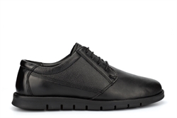 Dr Keller Mens Angus Leather Casual Shoes With Lace Up Fastening Black