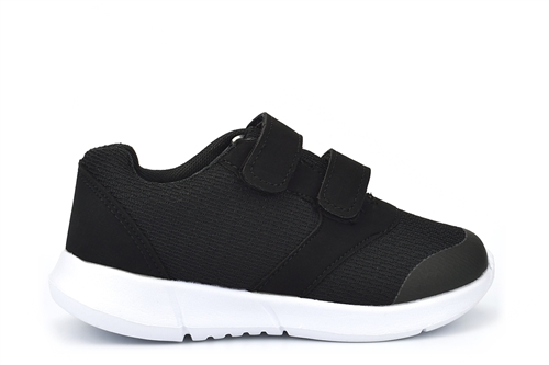 Ascot Boys Twin Strap Touch Fastening Trainers Black