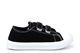 Kids Classic Canvas Pumps With Touch Fastening Black/White