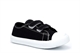 Kids Classic Canvas Pumps With Touch Fastening Black/White